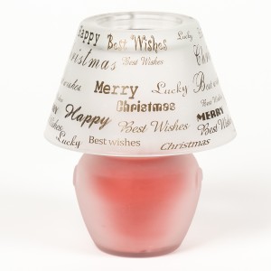 Lasikynttilä Hyvää Joulua Punainen