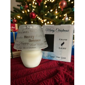 Lasikynttilä Hyvää Joulua Valkoinen Lasikynttilä Hyvää Joulua Valkoinen