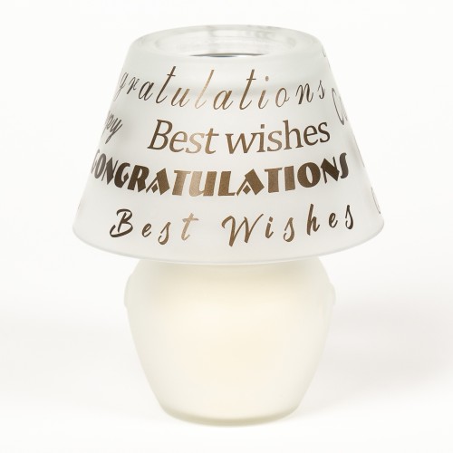 Lasikynttilä Onnittelut Valkoinen Lasikynttilä Onnittelut Valkoinen