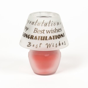 Lasikynttilä Onnittelut Punainen